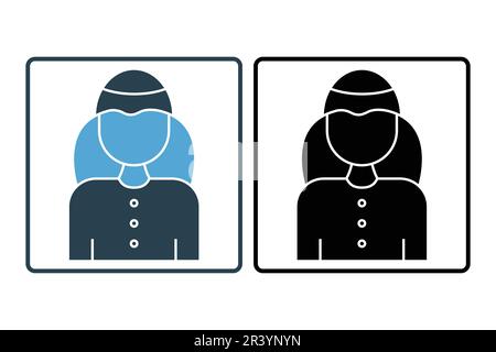 Saudi arab man icon. arabian man. Solid icon style design. Simple vector design editable Stock Vector