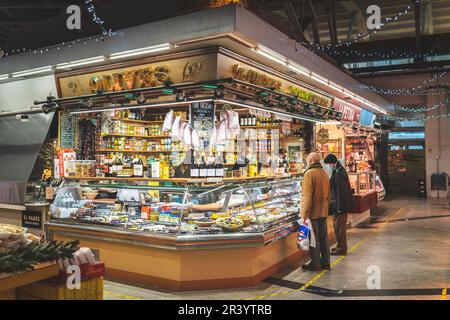 Barcelona, Spain - January 27, 2022. View of a store in the Santa Caterina market. Stock Photo