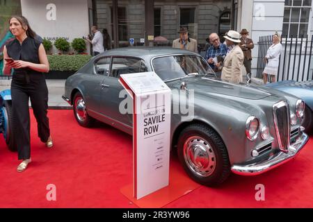 1957 Lancia Aurellia B20 6th Series at the Concours on Savile Row 2023. Classic car concours on the famous street for Tailoring in London UK Stock Photo