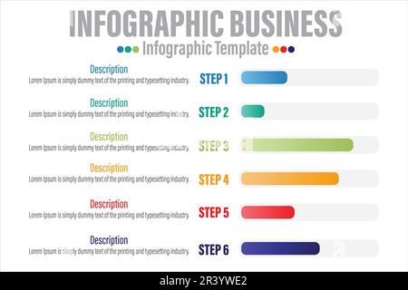 Modern Bar Business Infographic. Bar chart infographic template. Abstract digital business Infographic. Can be used for workflow process, business pyr Stock Vector