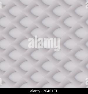 White shaded abstract geometric pattern. Origami paper style. 3D rendering background. Stock Photo