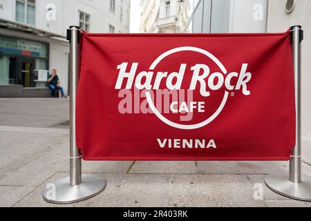 One of the worldwide branches of the Hard Rock Cafe in downtown Vienna, Austria Stock Photo