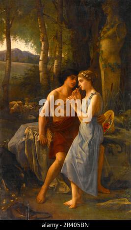 Daphnis and Chloe by the French artist, Pierre Cabanel  (1838-1918), oil on canvas, 1870 Stock Photo