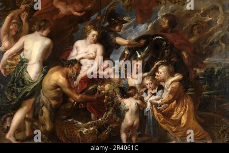 Full title: Minerva protects Pax from Mars ('Peace and War') Artist: Peter Paul Rubens Date made: 1629-30 Stock Photo