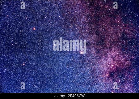 Messier 71 and the small constellation of Sagitta the Arrow, in the Milky Way. Stock Photo