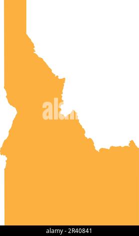 ORANGE CMYK color map of IDAHO, USA Stock Vector