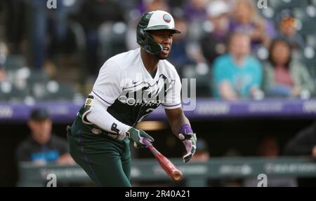 Colorado Rockies left fielder Jurickson Profar (29) in the third