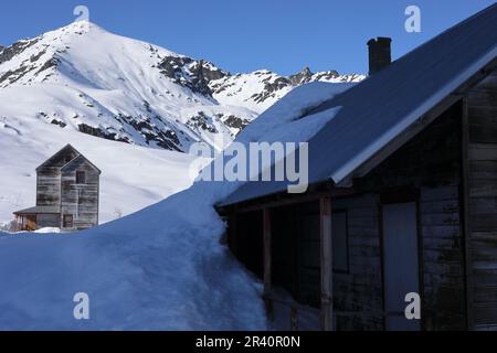 Abandoned mine village Stock Photo