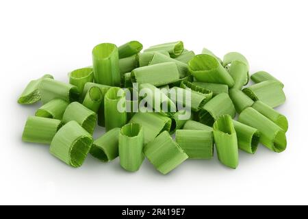 Green onion isolated on the white background with full depth of field. Stock Photo