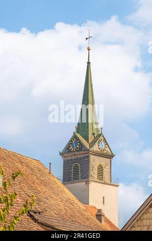 Village church St. Moritz Hallau, Canton Schaffhausen, Switzerland Stock Photo