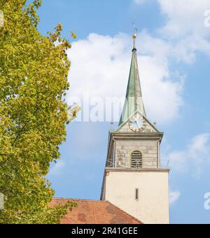 Village church St. Moritz Hallau, Canton Schaffhausen Stock Photo