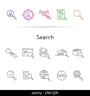 Search icons Stock Vector