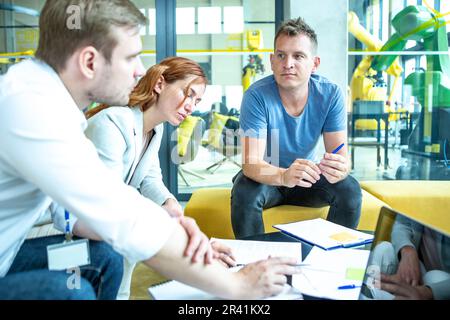 Industrial Robots Advice Stock Photo