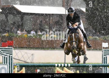 Jana Wargers (GER) during the 90° CSIO ROMA 2023, CSIO5* A against the clock (238.2.1) - 1.50m - 30.000 € - LR - presented by ENI, on May 25, 2023 at Piazza di Siena in Rome, Italy. Stock Photo