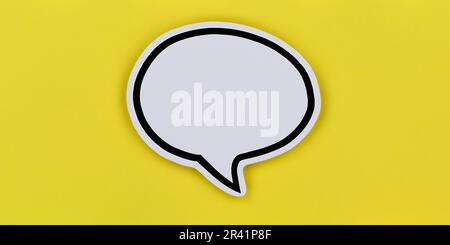 Speech bubble with text free space Copyspace communication concept talk Panorama in Stuttgart, Germany Stock Photo