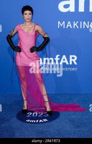 Cannes, France. 25th May, 2023. Halsey photographed during the 29th annual amfAR Gala Cannes at Hotel du Cap, Eden Roc in Antibes, France Picture by Julie Edwards/Alamy Live News Stock Photo