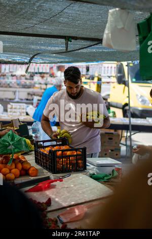 The Fruit Markets of Torrox Costa, 2023. Stock Photo