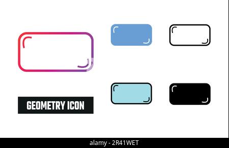 Geometry Icon Set Vector Illustration Stock Vector