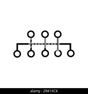 Hierarchy Lineal Icon Symbol Vector. Black Outline Hierarchy Icon Stock ...