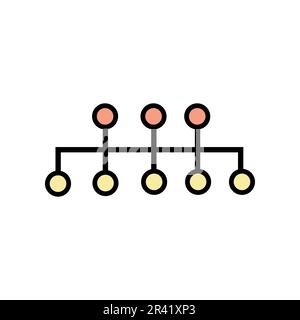 Hierarchy Icon Vector Illustration. Hierarchy Lineal Color Icon Stock Vector