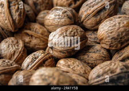 Walnuts in Close-Up Stock Photo