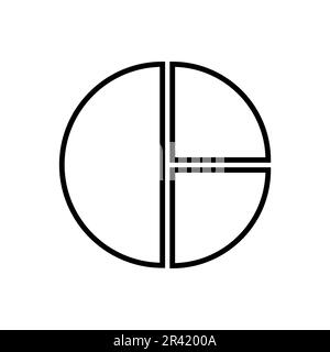 Pie Chart Lineal Icon Symbol Vector. Black Outline Pie Chart Icon Stock ...