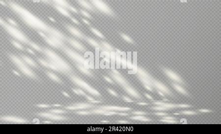 Sunlight on a wall overlay, sunbeams in a room light effect. Stock Vector