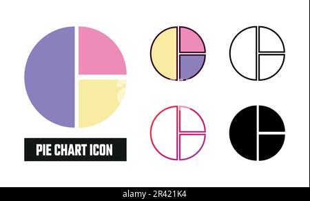 Pie Chart Icon Set Vector Illustration Stock Vector