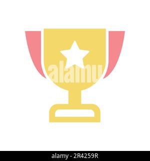 Flat Trophy Icon Symbol Vector Illustration Stock Vector Image & Art ...