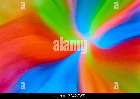 Psychedelic Skittles Rainbow Flower Abstract Horizontal Stock Photo
