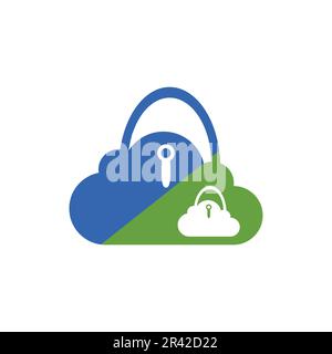 Cloud security related icon on background for graphic and web design. Creative illustration concept symbol for web or mobile app Stock Vector