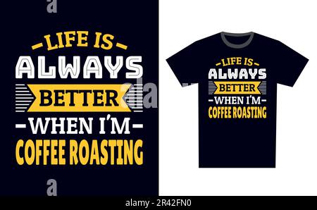 Coffee Roasting T Shirt Design Template Vector Stock Vector