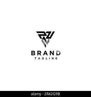The Three Letters P Form A Triangle. Simple geometric monogram design of three letter P rotating to form a triangle Stock Vector