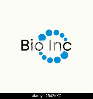 Logo design graphic concept creative abstract premium free vector stock letter Bio Inc or O with dot circle recycle. Related to business industrial Stock Vector
