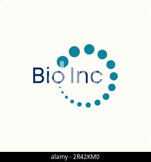 Logo design graphic concept creative abstract premium free vector stock letter Bio Inc or O with dot circle around. Related to business industrial Stock Vector