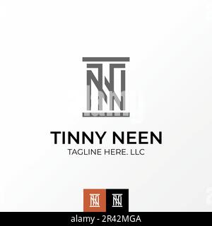 Logo design graphic concept creative abstract premium free vector stock letter TN or NT cutting double flip line font. Related to initial monogram law Stock Vector