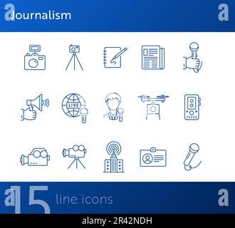 Journalism icons Stock Vector