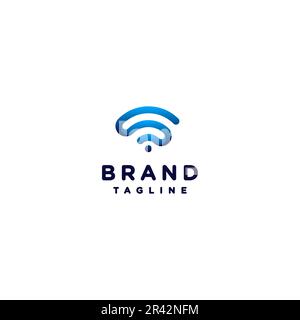 Letter S Shaped Wifi Icon. The WiFi Wave icon is in the shape of the letter S. Stock Vector