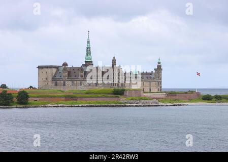 The Danish Kronborg Renaissance castle in Helsingor. Stock Photo
