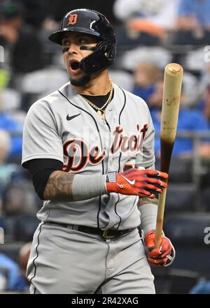 Detroit Tigers' Matt Vierling slides home after tagging on fly ball hit by  Spencer Torkelson in the eighth inning of a baseball game, Sunday, April  23, 2023, in Baltimore. Vierling was safe