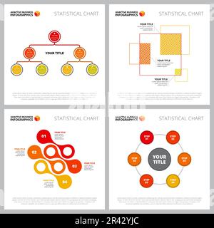 Set of colorful infographic composition Stock Vector
