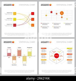 Collection of colorful infographic composition Stock Vector