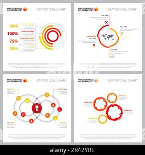 Colorful infographic composition set Stock Vector