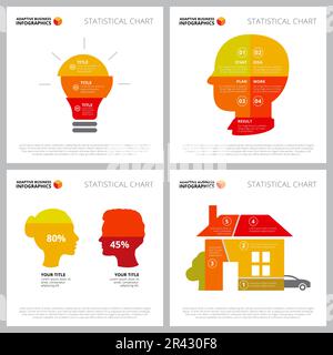 Modern infographic composition collection Stock Vector