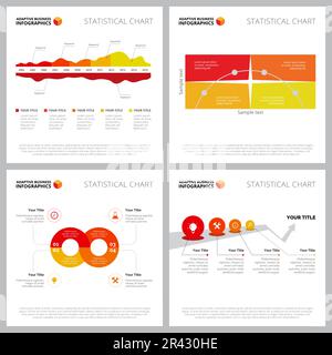Creative diagram set for marketing report Stock Vector