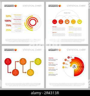 Creative infographic set for annual report Stock Vector