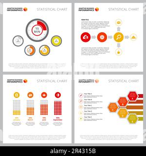 Colorful infographic composition collection Stock Vector