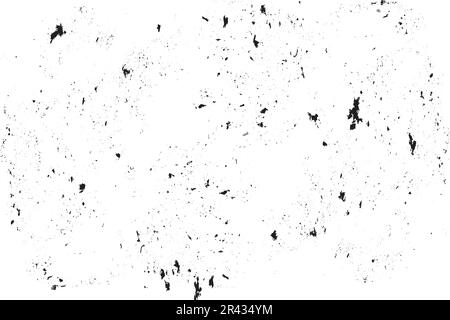 Abstract grain and concrete wall texture vector on a white background. Dirt grunge effect with black and white colors. Grimy wall and dust pile textur Stock Vector