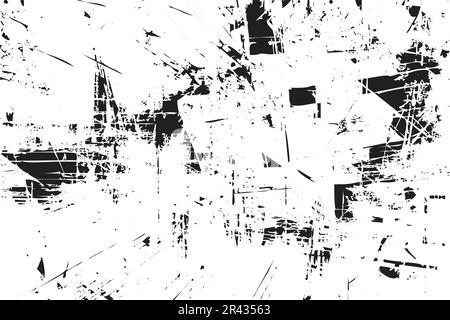 Stained and cracked glass surface texture vector. Broken glass grunge effect design on a white background. Rusty surface and grimy wall texture vector Stock Vector