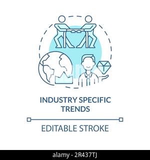 Industry specific trends turquoise concept icon Stock Vector
